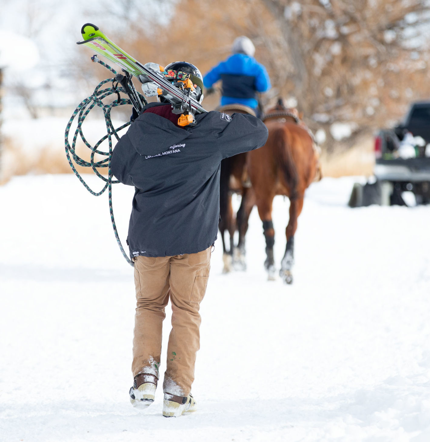 Last Chance Skijoring Race for the Gold